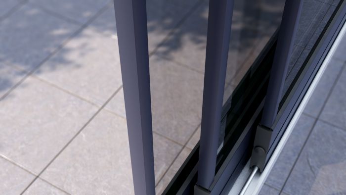 Zierstreifen für Glasschiebeanlagen