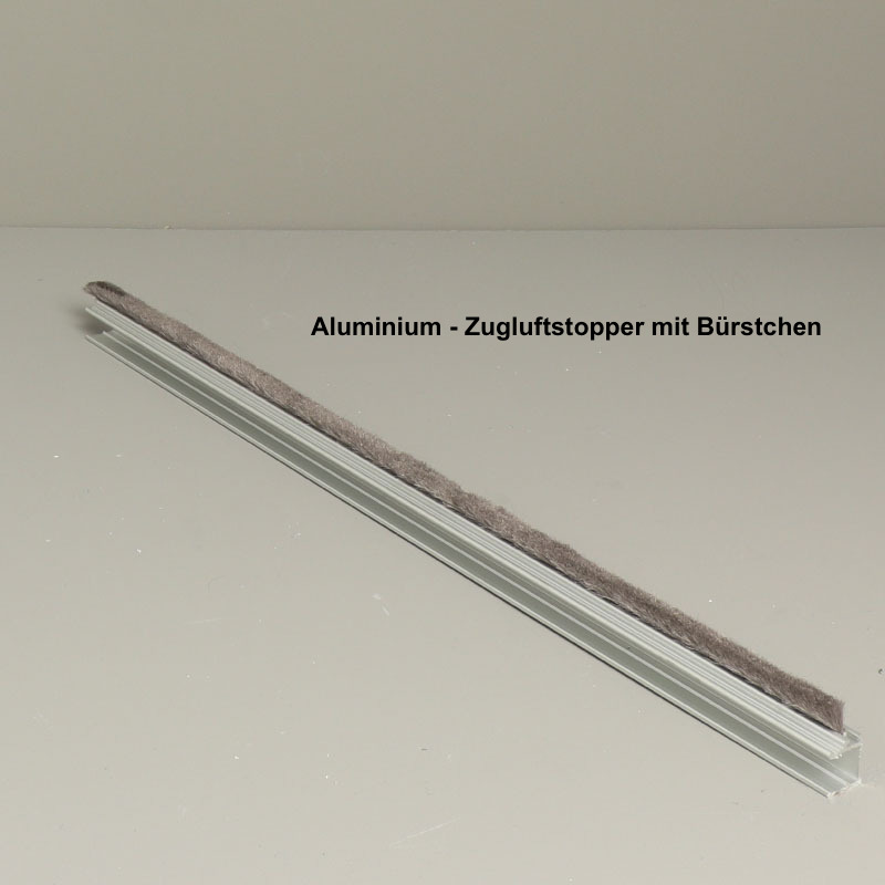 Zugluftstopper Alu mit Bürstchen
